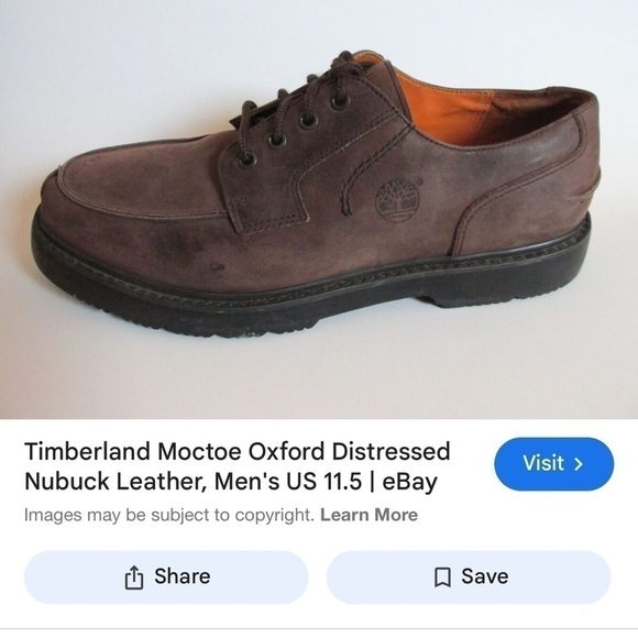 Timberland Moctoe Oxfords Leather Shoes men’s size 11.5 - Picture 9 of 16